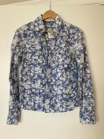 Blauwe blouse met bloemenprint, Kleding | Dames, Blouses en Tunieken, Gedragen, Blauw, Maat 36 (S), Ophalen