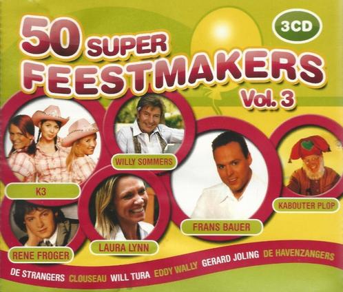 3CD-BOX * 50 SUPER FEESTMAKERS - Vol. 3, CD & DVD, CD | Néerlandophone, Comme neuf, Enlèvement ou Envoi