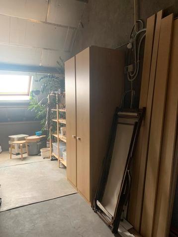 Grote houten kleerkast, Ophalen, Gebruikt, 100 tot 150 cm, 200 cm of meer