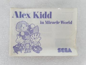 Sega Master System: Handleiding Alex Kidd in a Miracle World beschikbaar voor biedingen