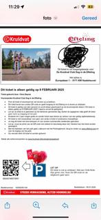 Tickets  efteling, Twee personen, Ticket of Toegangskaart