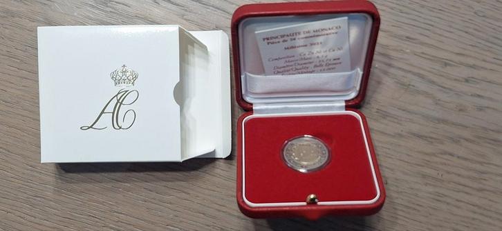 2 EURO MONACO 2021 BRUILOFT VAN ALBERT EN CHARLENE 100% NIEU, Postzegels en Munten, Munten | Europa | Euromunten, Setje, 2 euro