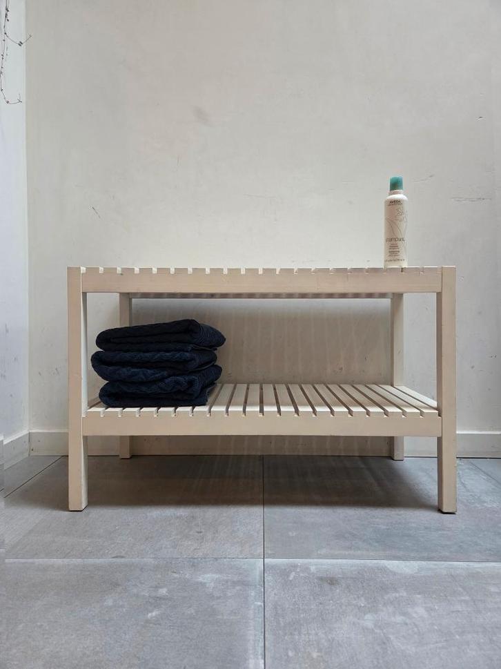 Stijlvol Ikea Molger badkamer bankje, Huis en Inrichting, Badkamer | Badkamermeubels, Gebruikt, Overige typen, Minder dan 100 cm
