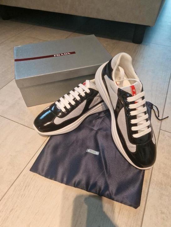 Prada Americas Cup Zwart/wit Maat 44, Kleding | Heren, Schoenen, Nieuw, Sneakers, Zwart, Ophalen of Verzenden