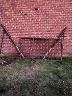 Ijzeren hekken met draag- en steunpalen, Tuin en Terras, Tuinhekken en Hekwerk, Ophalen, Gebruikt, IJzer, Spijlenhekwerk