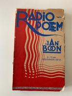 RadioPoeem - Jan Boon (1932) 6 radio-lezingen van 15min elk,, Antiquités & Art, Antiquités | Livres & Manuscrits, Enlèvement ou Envoi