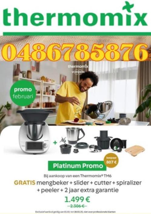 Thermomix TM6 FEBRUARI 2025  + CADEAU TWV 807 EURO, Elektronische apparatuur, Keukenmixers, Nieuw, 3 tot 4 liter, 3 snelheden of meer