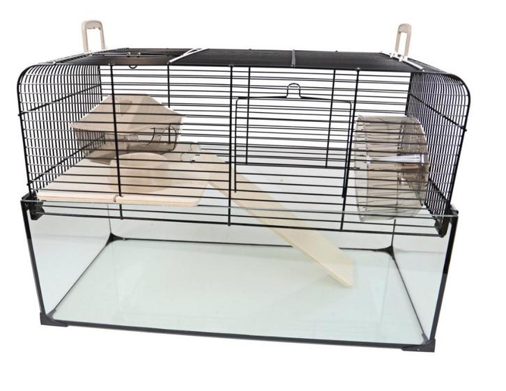 Hamsterkooi Vision 51 Zwart, Dieren en Toebehoren, Knaagdieren en Konijnen | Hokken en Kooien, Nieuw, Kooi, Minder dan 60 cm, Minder dan 75 cm