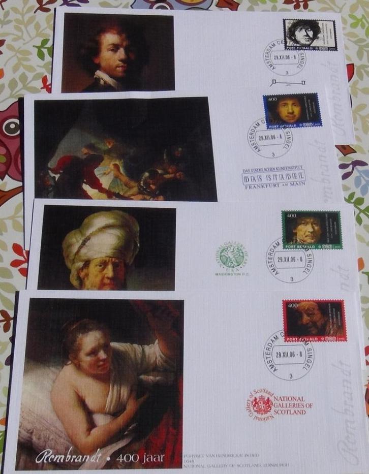 Poststukken Rembrandt, Postzegels en Munten, Postzegels | Nederland, Gestempeld, Na 1940, Ophalen of Verzenden