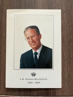 Rouwkaart Koning Boudewijn, Collections, Maisons royales & Noblesse, Comme neuf, Envoi