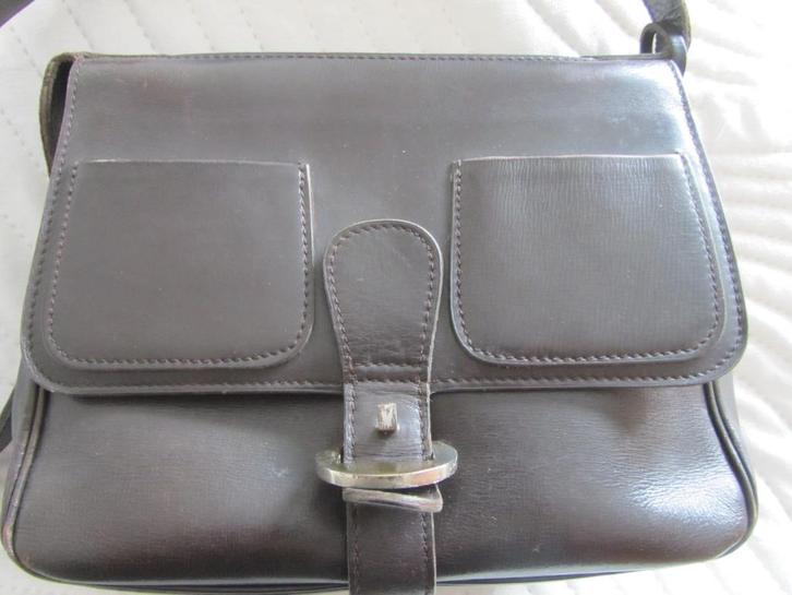 DELVAUX Zeldzame vintage bruine tas met logo, Handtassen en Accessoires, Tassen | Damestassen, Verzenden