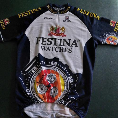 koerstrui wielertrui Festina vintage retro 98 Tour de France, Sport en Fitness, Wielrennen, Gebruikt, Kleding, Ophalen of Verzenden