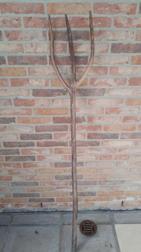 À vendre : Fourche à foin en bois (rénovée), Antiek en Kunst, Curiosa en Brocante, Ophalen