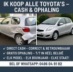 Ik koop ALLE Toyota’s – Cash & Ophaling in heel België!, Auto's, Particulier, Te koop