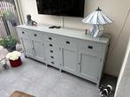 Geschilderde teak kasten(1 buffet groot & 1 ladenkast klein), Antiek en Kunst, Antiek | Meubels | Kasten, Ophalen