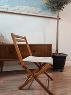 Chaise pliante antique vintage en bois de jute, Comme neuf, Bois, Enlèvement ou Envoi