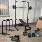 Squatrek + halterbank + 70kg + baren + EXTRA, Sport en Fitness, Ophalen, Benen