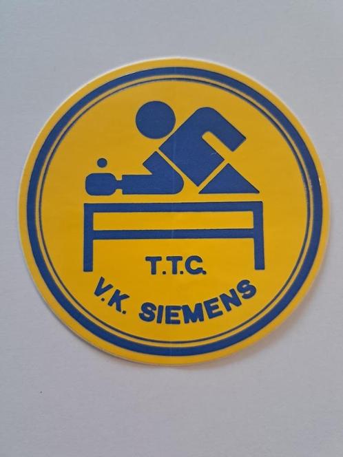 Vintage Sticker - Tafeltennis Club V.K. Siemens, Verzamelen, Stickers, Zo goed als nieuw, Sport, Ophalen of Verzenden