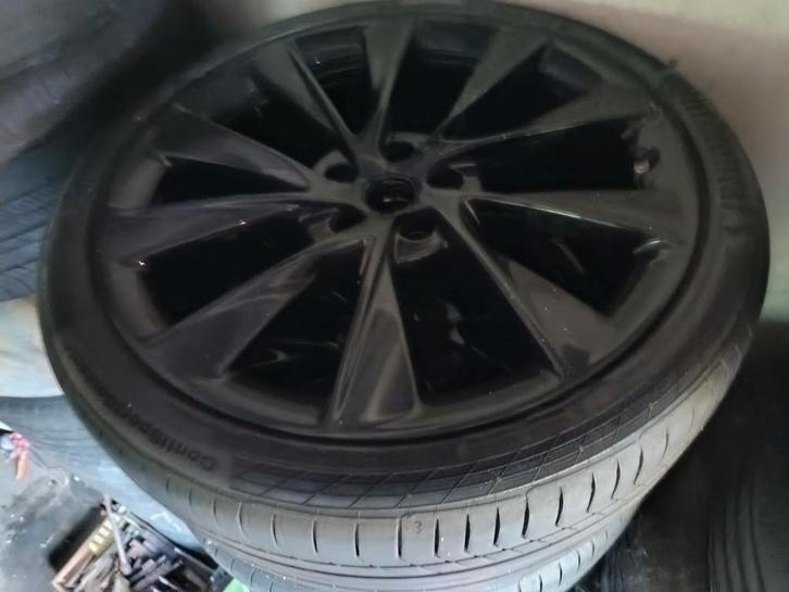 Originele 21"breedset dubbel turbine velgen voor Tesla, Auto-onderdelen, Banden en Velgen, Banden en Velgen, Zomerbanden, 21 inch
