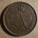 Koning Albert 1 een 2 centiem uit 1914 FR prachtig kwaliteit, Postzegels en Munten, Ophalen of Verzenden