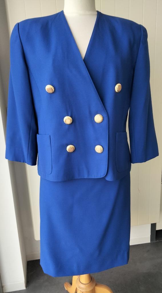 CHIC Elegance koningsblauwe kleermakersset Maat: 42, Kleding | Dames, Jasjes, Kostuums en Pakken, Zo goed als nieuw, Kostuum of Pak