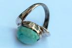 ancienne bague argent 925 et turquoise N2, Bijoux, Sacs & Beauté, Bagues, Enlèvement ou Envoi, Utilisé, Argent, Argent
