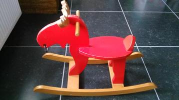 Ikea Ekorre schommelpaard hobbelpaard eland , rood / hout