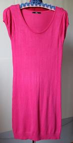 fuchsia gebreide jurk met korte mouwen 38, Maat 38/40 (M), Ophalen of Verzenden, Roze, Mim