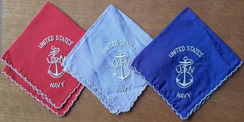 WW2 US NAVY Handkerchiefs, Verzamelen, Militaria | Tweede Wereldoorlog, Marine, Overige typen, Ophalen of Verzenden