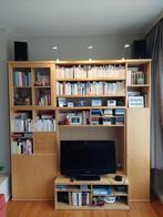 meuble tv + bibliothèque + 3 spots, Maison & Meubles, 200 cm ou plus, 25 à 50 cm, Autres essences de bois, Enlèvement