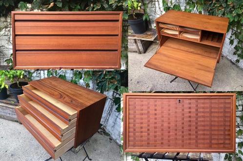 2 Vintage Modules “ Royal System “ Poul Cadovius Denmark 60s, Maison & Meubles, Armoires | Commodes, Utilisé, Teck, Enlèvement ou Envoi