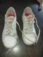 Witte sneakers met roze,maatje 34., Fille, Enlèvement, Utilisé, Chaussures de sport