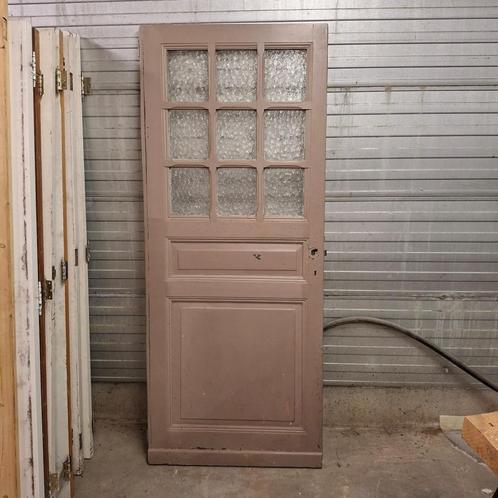 Massieve houten deuren & tweeslagdeur met glas, Doe-het-zelf en Bouw, Deuren en Vliegenramen, Gebruikt, Binnendeur, 200 tot 215 cm