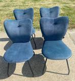 Laatste 4 showroomstoelen – Henders & Hazel in petrol blauw!, Ophalen, Blauw, Zo goed als nieuw, Vier