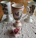 Vintage beker op voet, vlinder , tijmblauwtje , Zenith Gouda, Antiek en Kunst, Ophalen of Verzenden