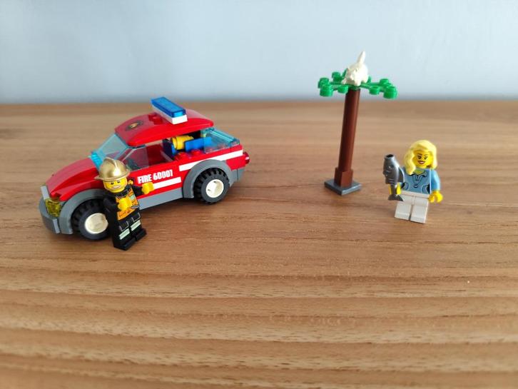 Lego 60001 - Fire Chief Car, Kinderen en Baby's, Speelgoed | Duplo en Lego, Gebruikt, Lego, Complete set, Ophalen of Verzenden