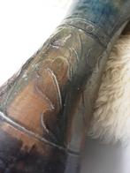 Vlaamse keramiek:Bruin/groene vaas H 38cm, Antiek en Kunst, Antiek | Keramiek en Aardewerk, Ophalen