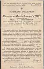 B P BERCHEM OUD VOET MARIE LOUISE  1877 - 1935, Ophalen of Verzenden, Bidprentje