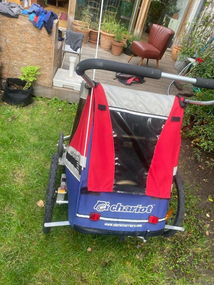 CHARIOT 2-zits fietskar voor kinderen, Fietsen en Brommers, Fietsaccessoires | Overige Fietsaccessoires, Gebruikt, Ophalen