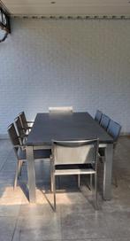 Prachtige tuintafel met granieten blad, Tuin en Terras, Tuintafels, Ophalen, Gebruikt, Rechthoekig, Overige materialen