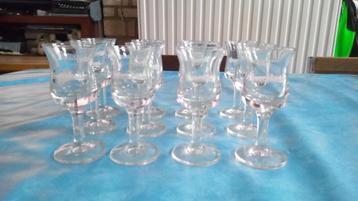 Lot de 12 verres à liqueur doornkaat glass beschikbaar voor biedingen