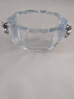 Kristallen bowl met zilveren handvaten druiventrossen DGH, Enlèvement ou Envoi