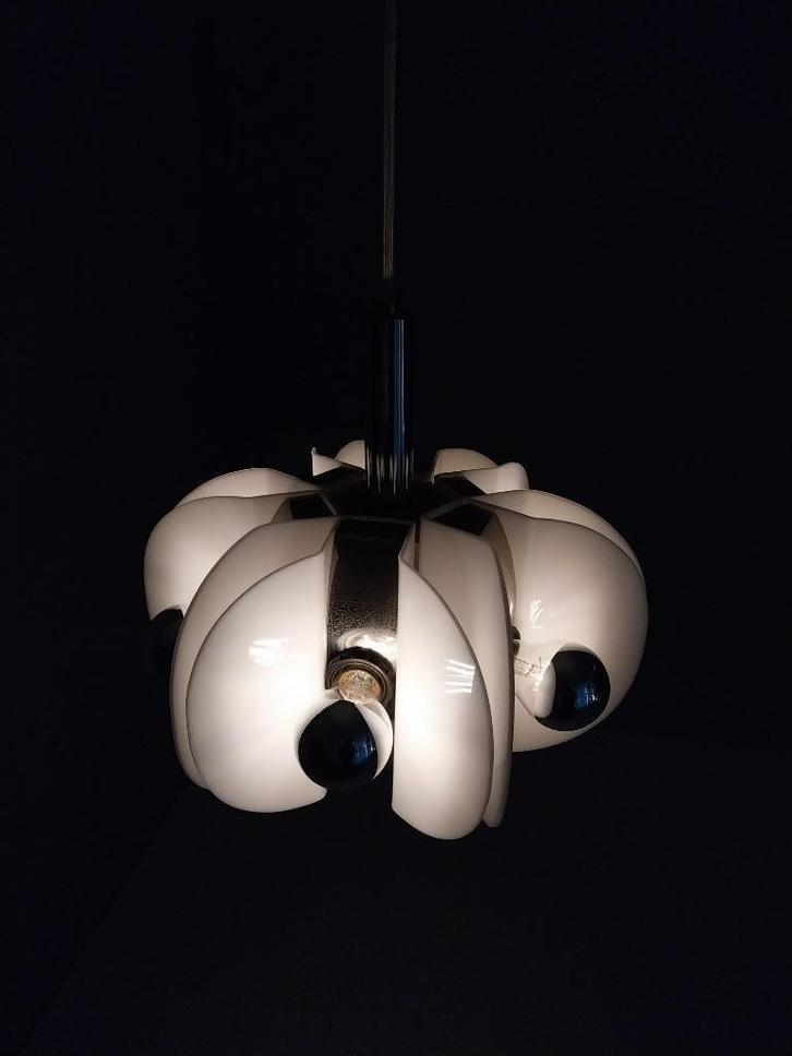 Vintage Space Age Hanglamp, Jaren 70, Huis en Inrichting, Lampen | Plafondlampen, Gebruikt, Kunststof, Ophalen of Verzenden