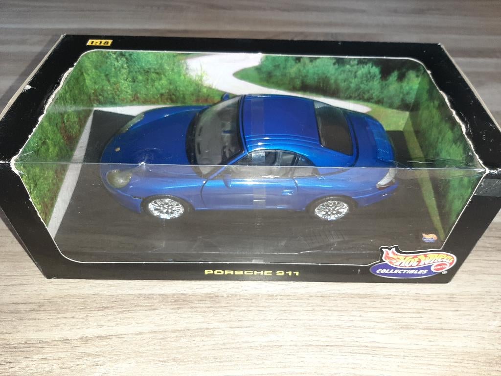 Hot Wheels 1/18 Porsche 911 Cabrio, Ophalen of Verzenden, Zo goed als nieuw, Auto