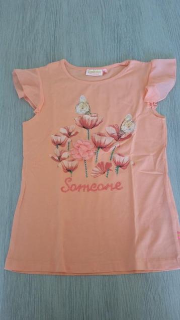 Zalmachtig T-shirt Someone 134, Kinderen en Baby's, Kinderkleding | Maat 134, Meisje, Ophalen of Verzenden, Zo goed als nieuw