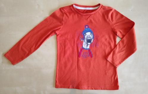 Oranje longsleeve, maat 4-5 jaar, Kinderen en Baby's, Kinderkleding | Maat 104, Zo goed als nieuw, Jongen, Shirt of Longsleeve