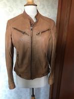 Beige korten leren damesjas, Kleding | Dames, Gipsy, Beige, Maat 42/44 (L), Ophalen of Verzenden