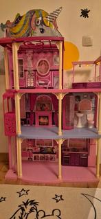 Groot Barbie huis met jacuzzi, meubilair exclusief, Kinderen en Baby's, Ophalen, Gebruikt, Poppenhuis