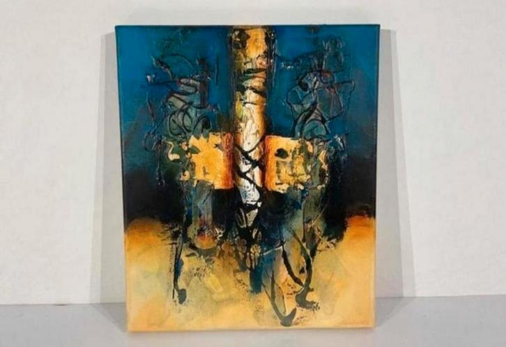 Abstract Schilderij HANS VANHORCK 2004 / Galerij 2500 Euro, Antiek en Kunst, Kunst | Schilderijen | Abstract, Ophalen