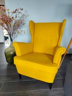 Gele oorfauteuil, Maison & Meubles, Fauteuils, 75 à 100 cm, Scandinavisch, Comme neuf, Enlèvement